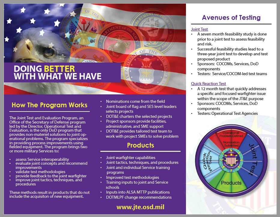 Benefits to the Warfighter brochure page 2 screenshot