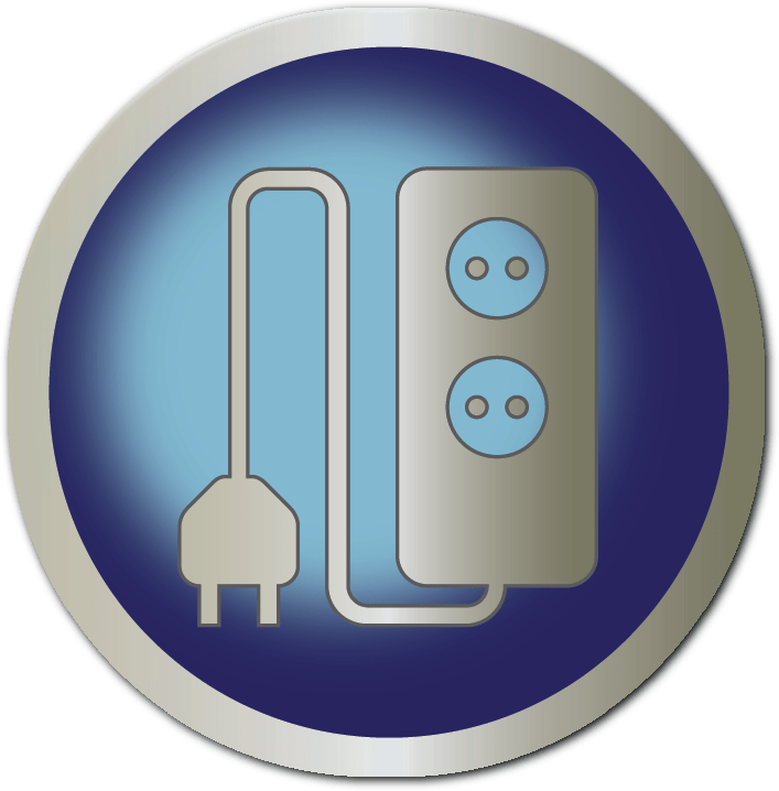 Icon artwork with plug and receptacle
